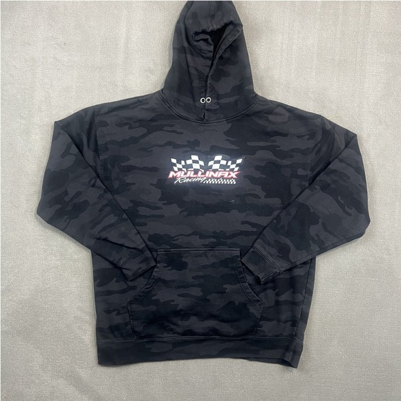 Independent Trading Co Racing Hoodie 2XL Black Camo CRM Motors Streetwear Moto — photo 2